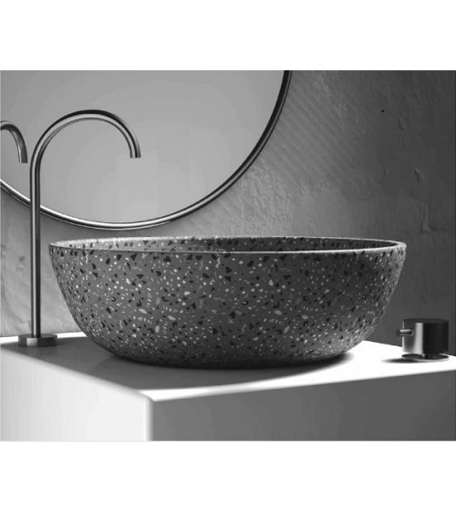 Lavabo mod. TERRAZO GRIS MATE