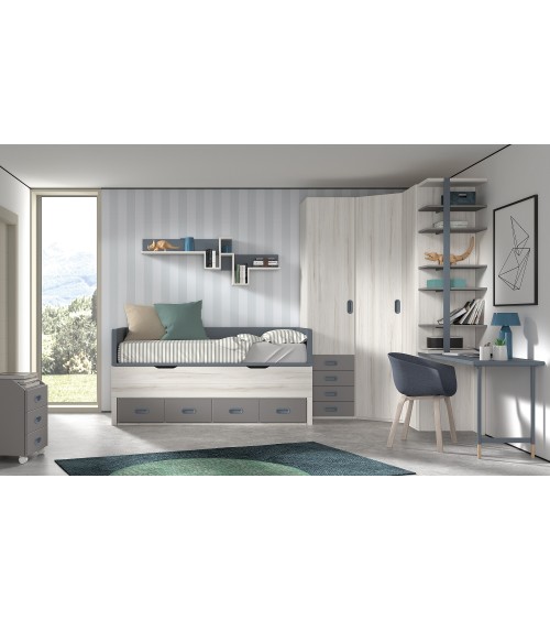 Dormitorio Juvenil J0215 - coleccion formas evolution