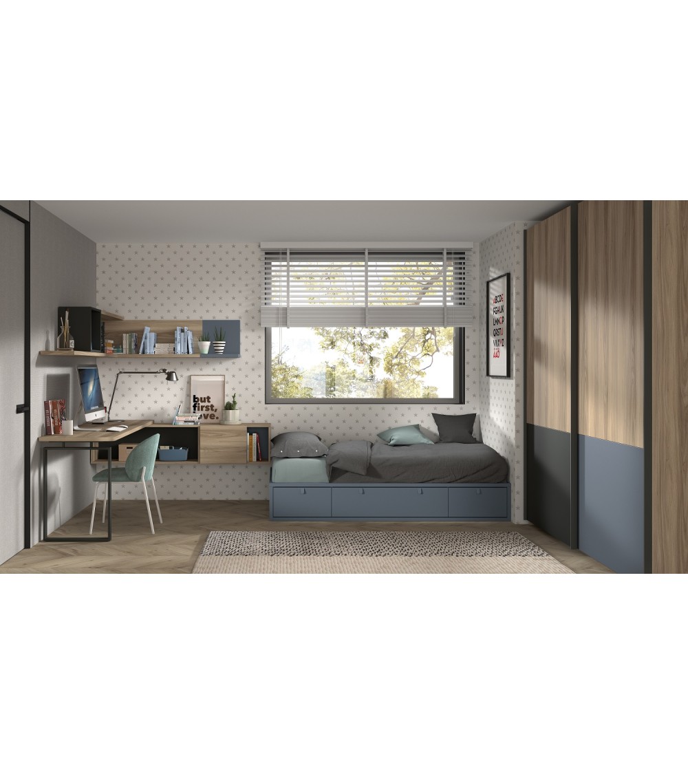 Dormitorio Juvenil J0221 - coleccion formas evolution