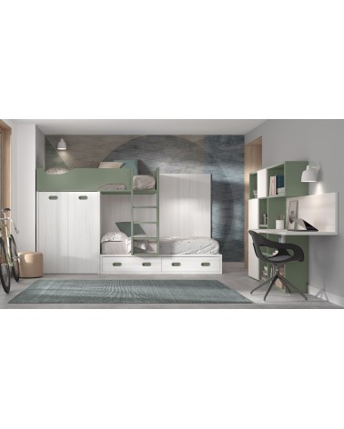 Dormitorio Juvenil J0222 - coleccion formas evolution