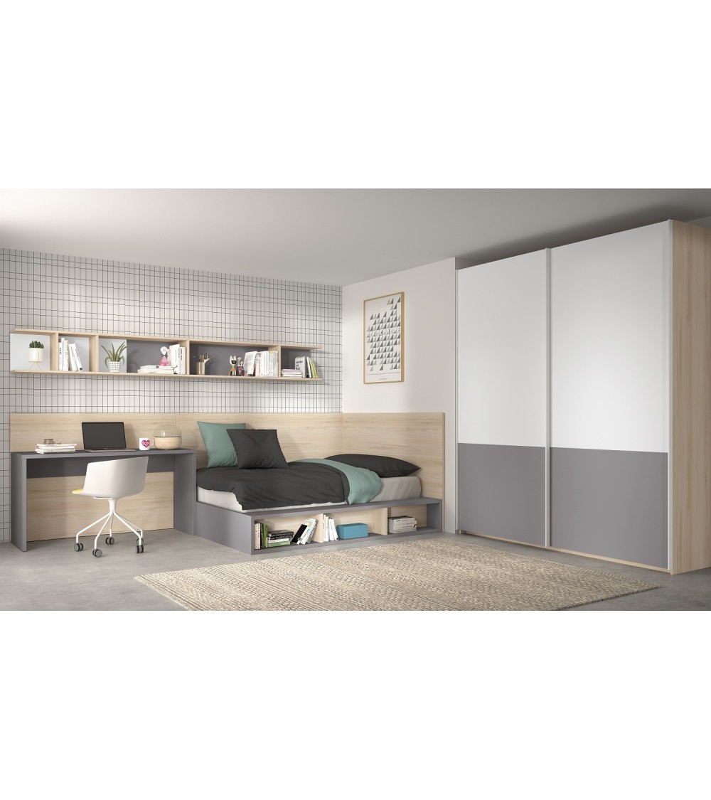 Dormitorio Juvenil J0223 - coleccion formas evolution