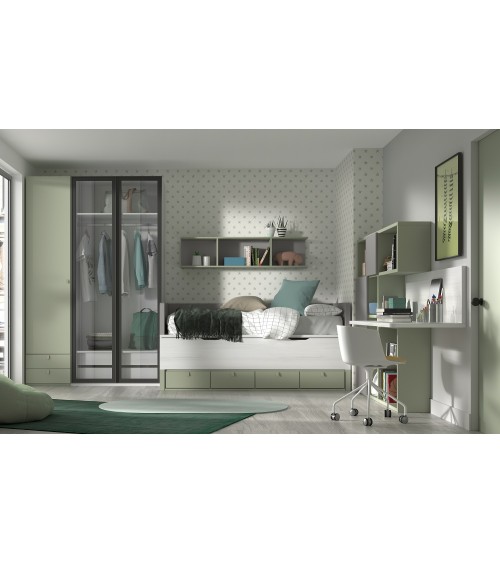 Dormitorio Juvenil J0224 - coleccion formas evolution