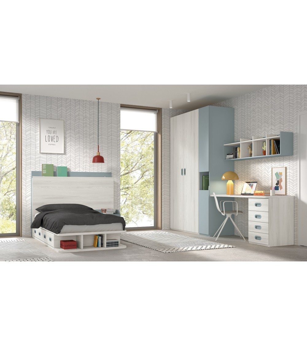 Dormitorio Juvenil J0237 - coleccion formas evolution