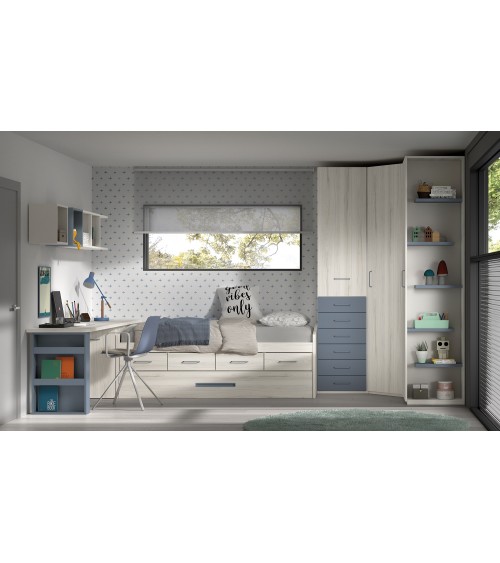 Dormitorio Juvenil J0247 - coleccion formas evolution