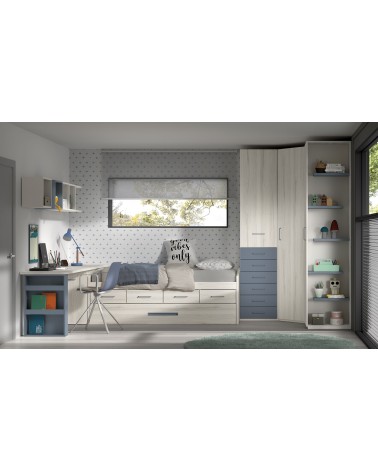 Dormitorio Juvenil J0247 - coleccion formas evolution