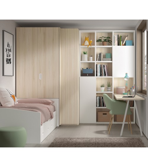 Dormitorio Juvenil J0248 - coleccion formas evolution