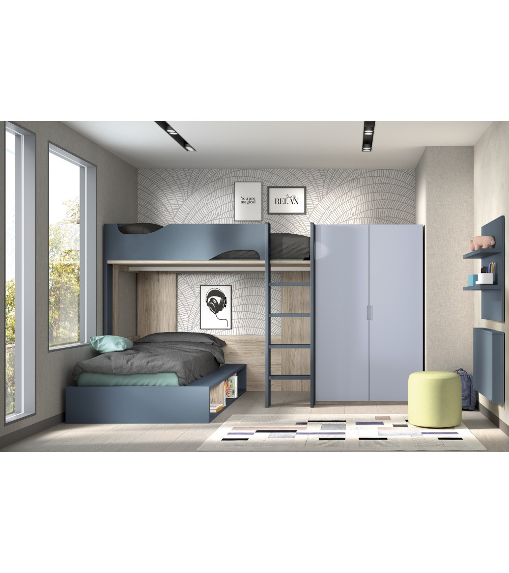 Dormitorio Juvenil J0251 - coleccion formas evolution