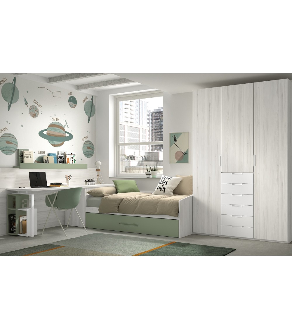 Dormitorio Juvenil J0255 - coleccion formas evolution