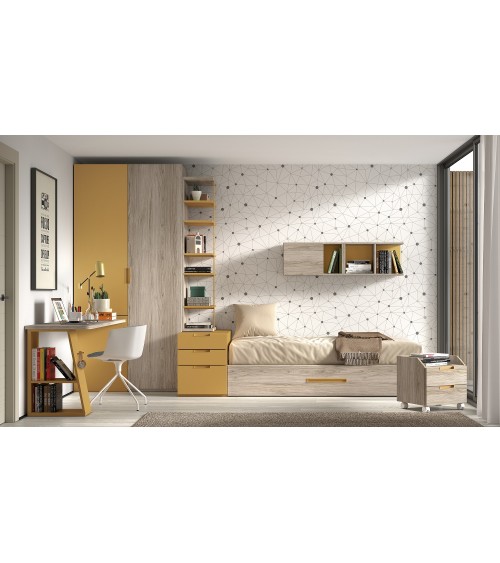 Dormitorio Juvenil J0258 - coleccion formas evolution