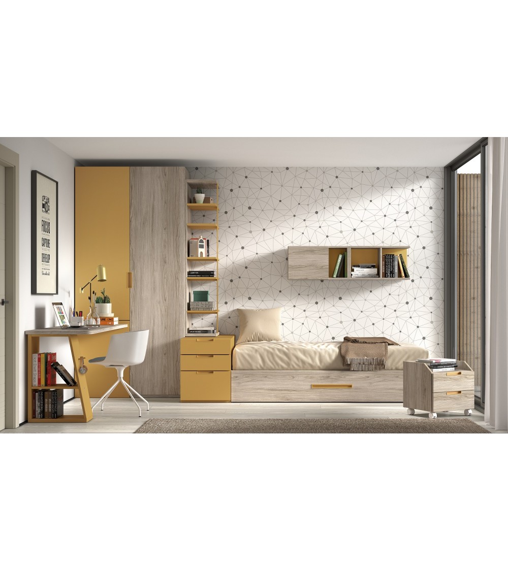 Dormitorio Juvenil J0258 - coleccion formas evolution