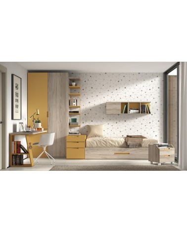 Dormitorio Juvenil J0258 - coleccion formas evolution