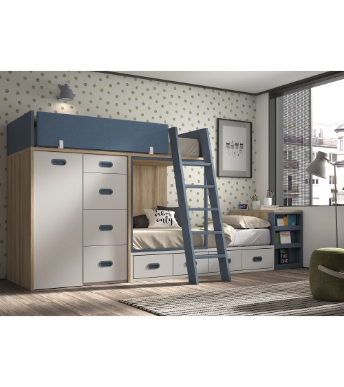 Dormitorio Juvenil J0259 - coleccion formas evolution