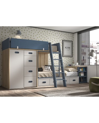 Dormitorio Juvenil J0259 - coleccion formas evolution