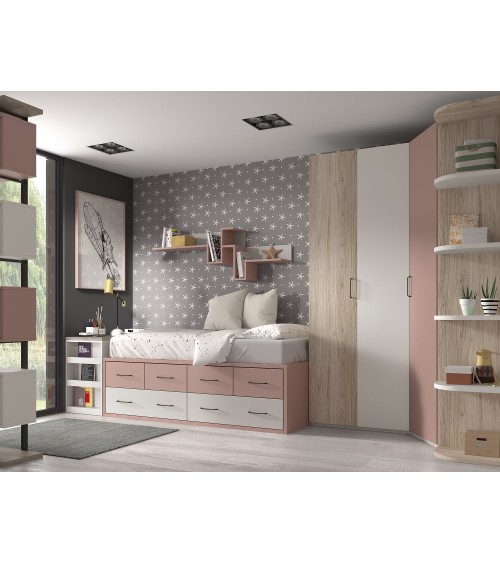 Dormitorio Juvenil J0266 - coleccion formas evolution