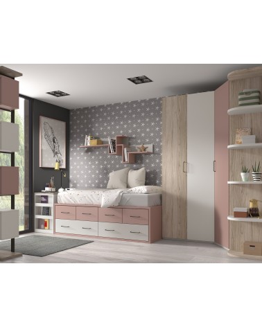 Dormitorio Juvenil J0266 - coleccion formas evolution