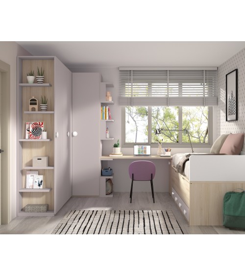 Dormitorio Juvenil J0268 - coleccion formas evolution