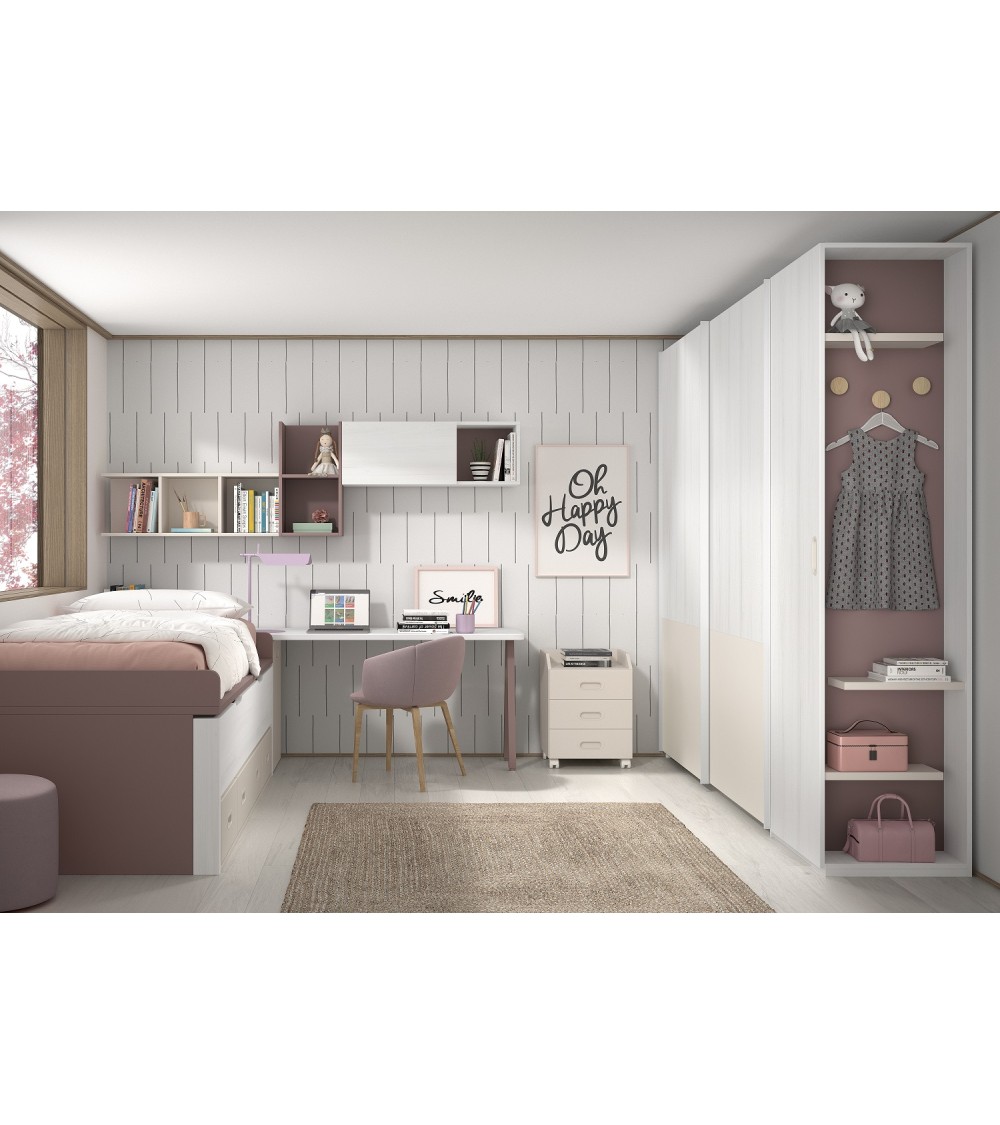 Dormitorio Juvenil J0270 - coleccion formas evolution