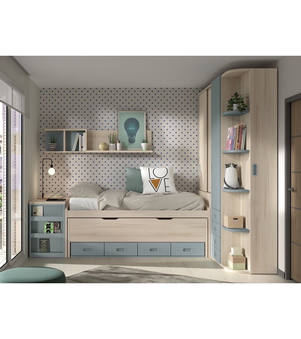 Dormitorio Juvenil J0271 - coleccion formas evolution