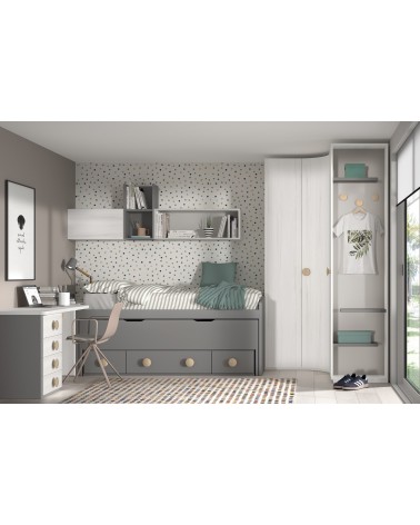 Dormitorio Juvenil J0272 - coleccion formas evolution