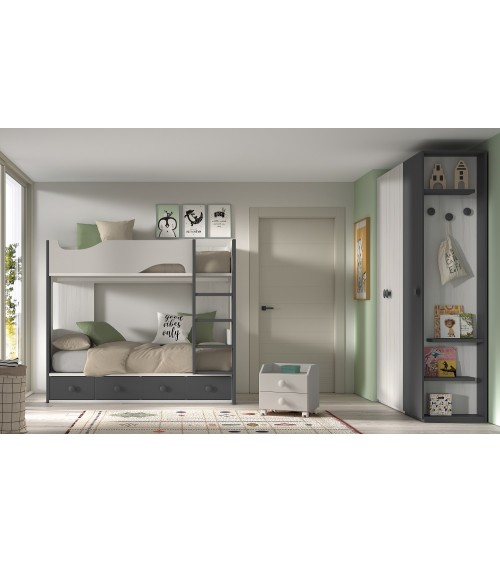 Dormitorio Juvenil J0287 - coleccion formas evolution