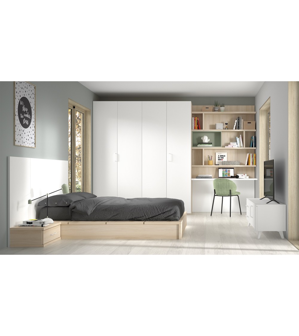 Dormitorio Juvenil J0296 - coleccion formas evolution