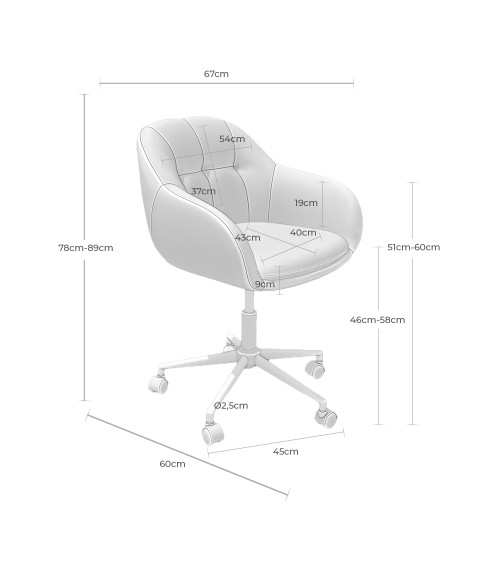 Silla oficina mod. CANTERBURY en Somcasa