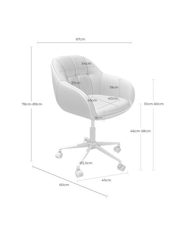 Silla oficina mod. CANTERBURY en Somcasa