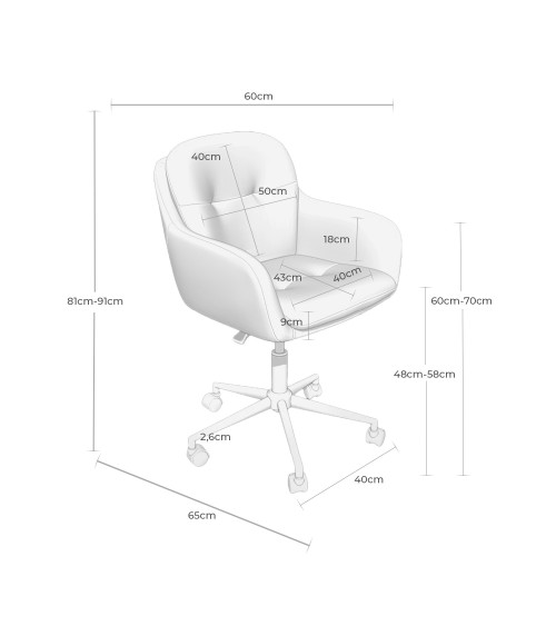 Silla oficina mod. ONTARIO en Somcasa