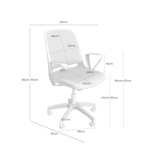 Silla oficina mod. SIRACUSA en Somcasa