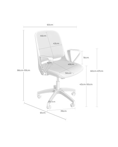 Silla oficina mod. SIRACUSA en Somcasa