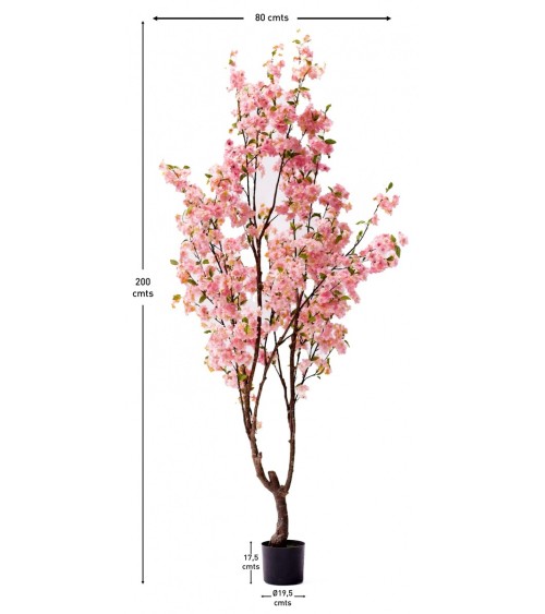 ARBOL ALMENDRO ROSA 200 CM en Plantas artificiales