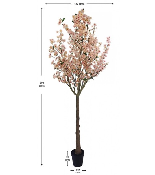 ARBOL ALMENDRO ROSA 300 CM en Plantas artificiales