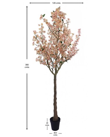 ARBOL ALMENDRO ROSA 300 CM en Plantas artificiales