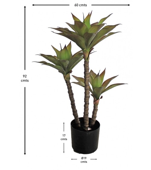 PLANTA AGAVE 3 TALLOS EXTERIOR 92 CM en Plantas artificiales
