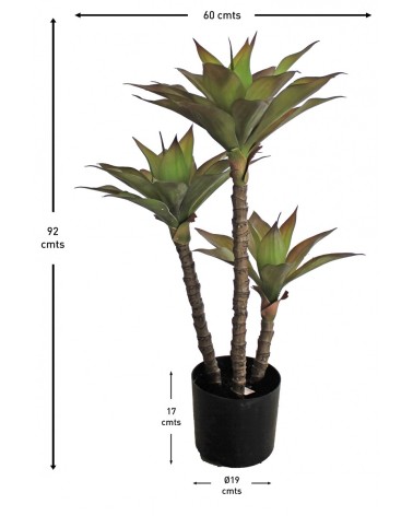 PLANTA AGAVE 3 TALLOS EXTERIOR 92 CM en Plantas artificiales