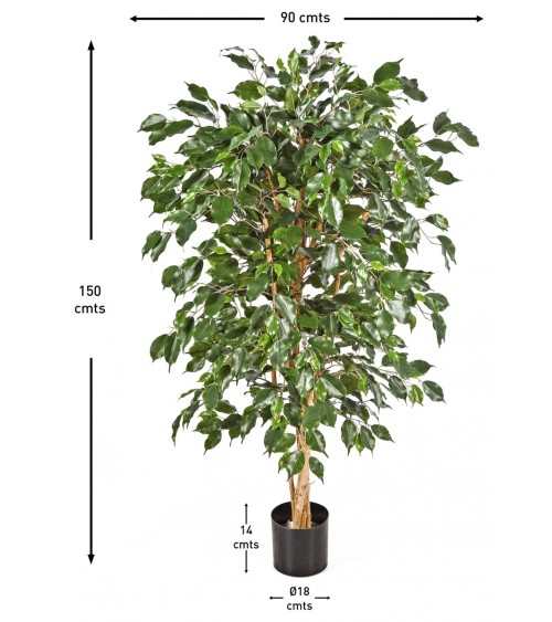ARBOL FICUS LYRATA TRONCO NATURAL 150 CM en Plantas artificiales