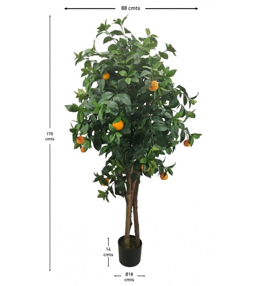ARBOL NARANJO TRONCO NATURAL 170 CM en Plantas artificiales