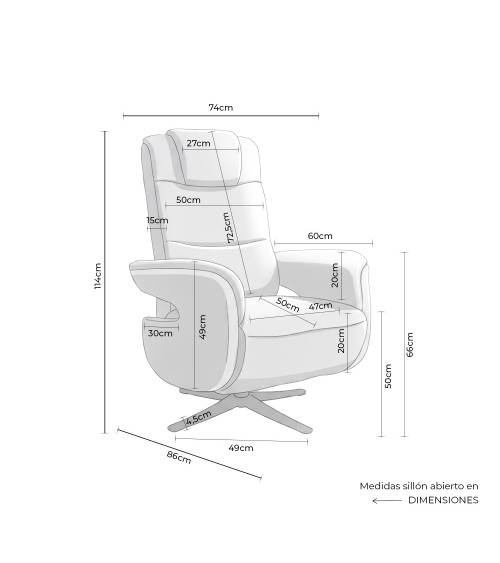 Butaca relax mod. SATOMI en Somcasa