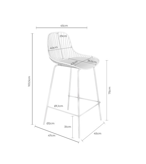Taburete mod. CASPER en Taburetes